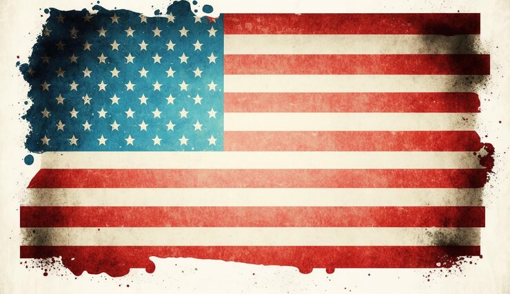 Una bandera americana con la palabra ee.uu.