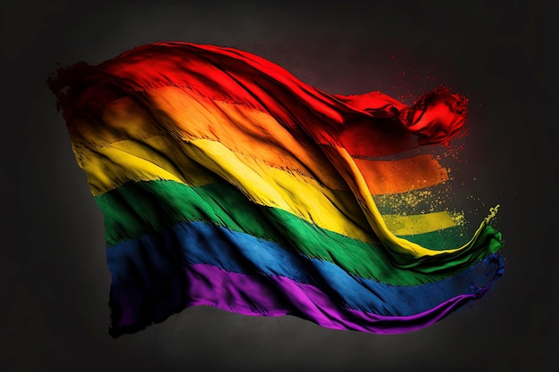 Bandera del arco iris del orgullo gay LGBT AIGenerated