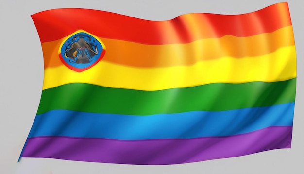 Una bandera del arcoíris con la palabra orgullo en ella