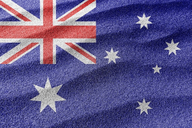 Bandera de arena de Australia, fondo de arena de la bandera nacional