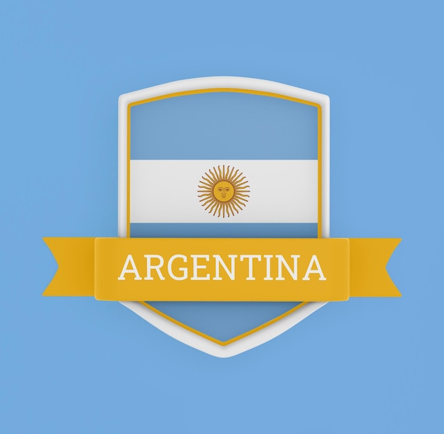 bandera argentina con pancarta