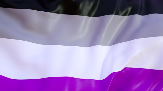 Foto bandera asexual libertad de elección sexual libertad de representación 3d de la sociedad