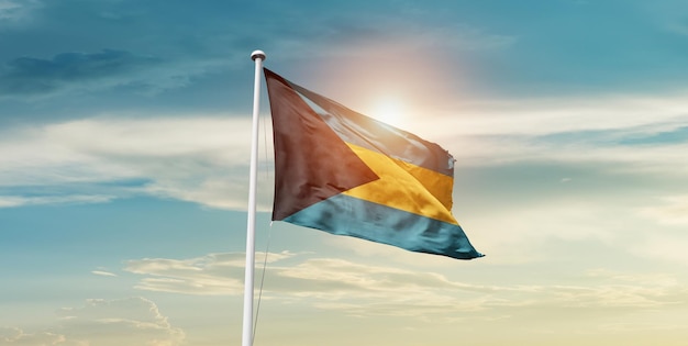 Una bandera con la bandera de las bahamas.