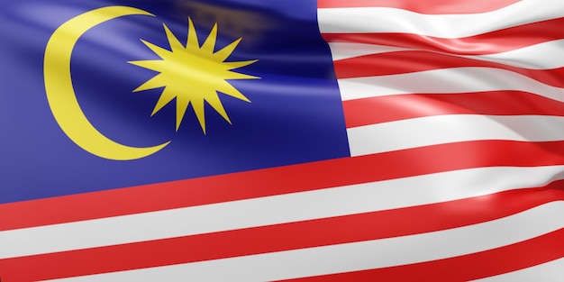 Una bandera con la bandera de malasia.