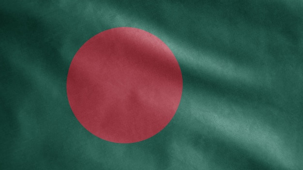 Bandera de Bangladesh ondeando en el viento