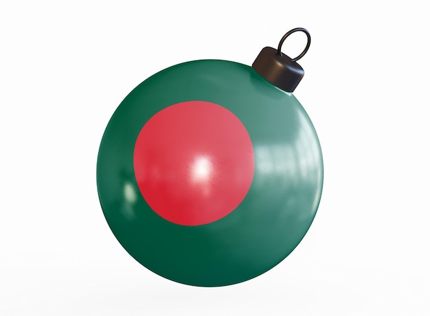 bandera de bangladesh en la pelota de Navidad