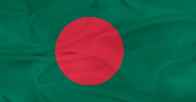 Bandera de Bangladesh volando en el aire