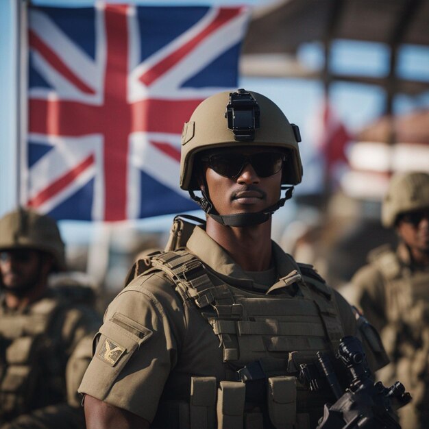 Foto bandera de las bermudas dentro del papel pintado del ejército