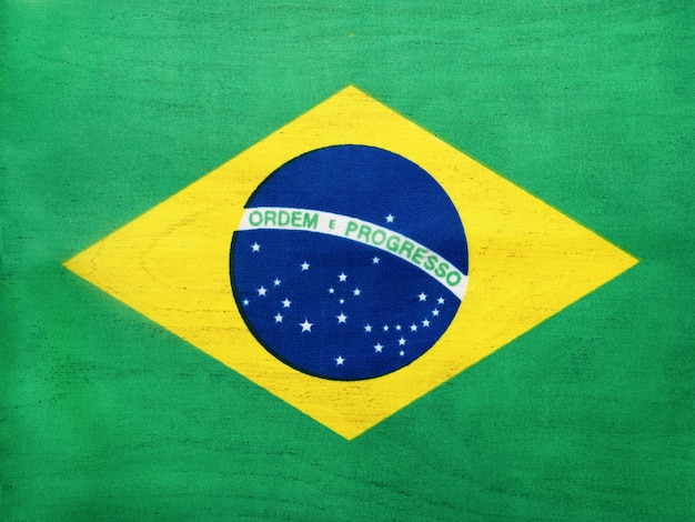 Bandera brasileña Hermosa tarjeta de felicitación De cerca