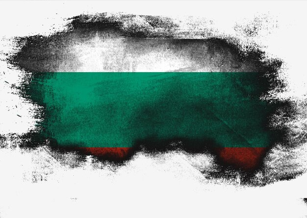 Bandera de bulgaria pintada con pincel