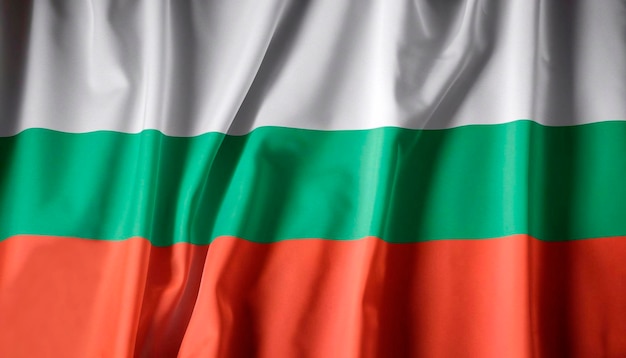 Bandera de Bulgaria con pliegues