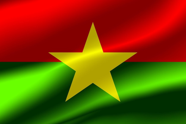 Bandera de Burkina Faso como fondo.