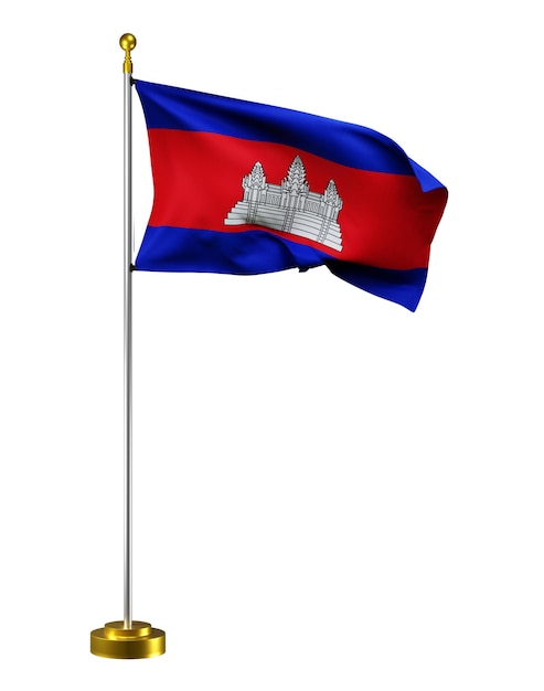 la bandera de Camboya en fondo blanco ilustración digital para la actividad nacional