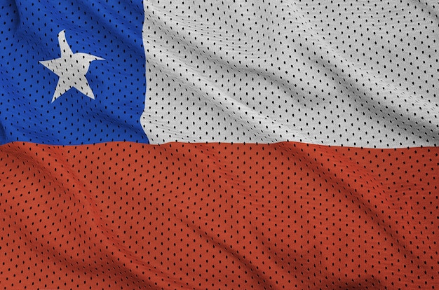 Bandera de Chile impresa en poliéster