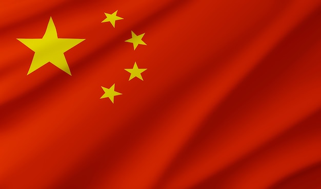 Bandera de china diseño de plantillas de banner de fondo ilustración 3D