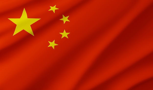 Foto bandera de china diseño de plantillas de banner de fondo ilustración 3d