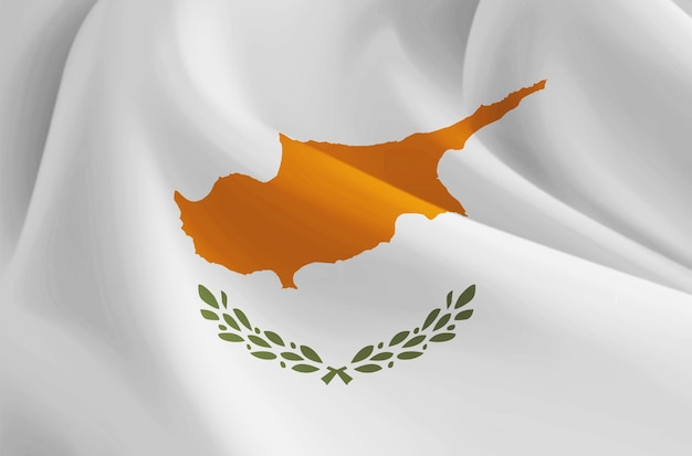 Bandera de Chipre 3d
