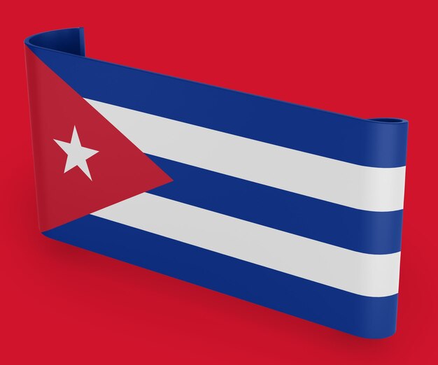 Bandera de la cinta de la bandera de Cuba