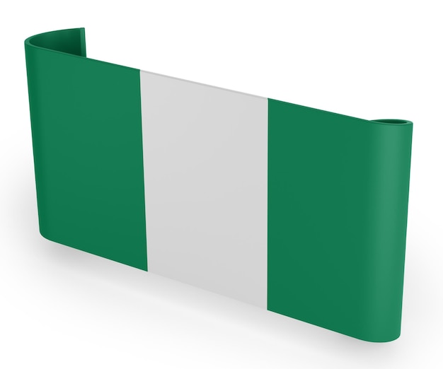 Bandera de la cinta de la bandera de Nigeria