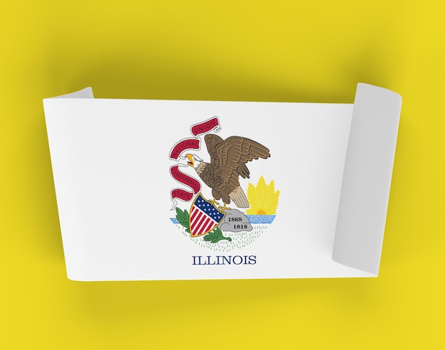 Bandera de la cinta de Illinois