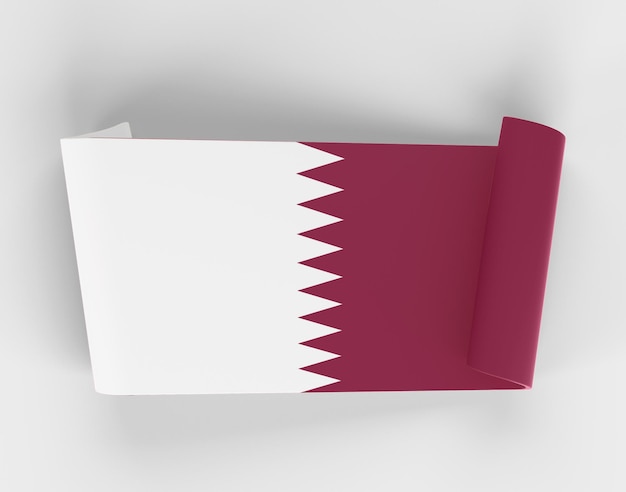 Foto bandera de la cinta de qatar