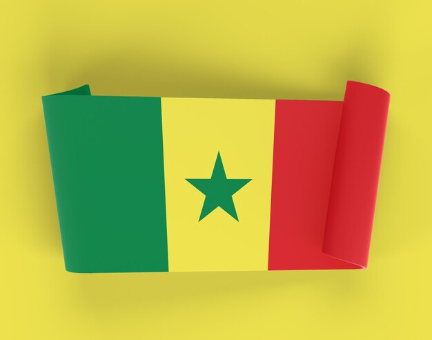 Bandera de la cinta de Senegal