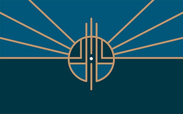 Bandera de la ciudad de Lincoln Nebraska Estados Unidos colores y proporciones originales Ilustración