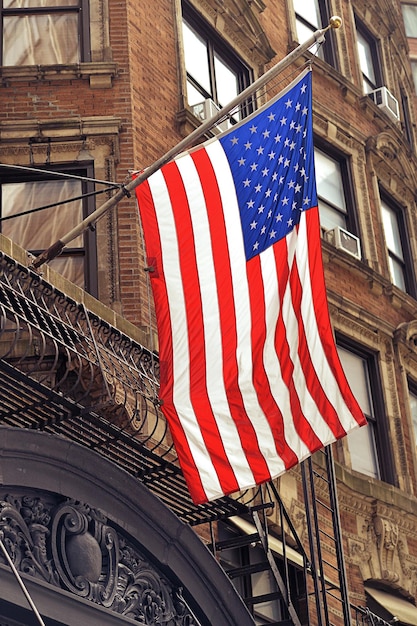 bandera, en, ciudad nueva york, estados unidos de américa