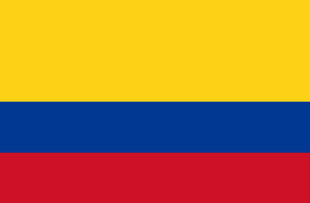 Bandera de Colombia Bandera colombiana en la superficie de la tela República de Colombia