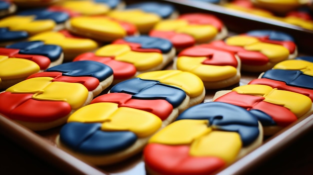 La bandera colombiana en las galletas