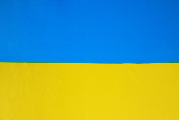 Bandera de colores azul y amarillo de Ucrania
