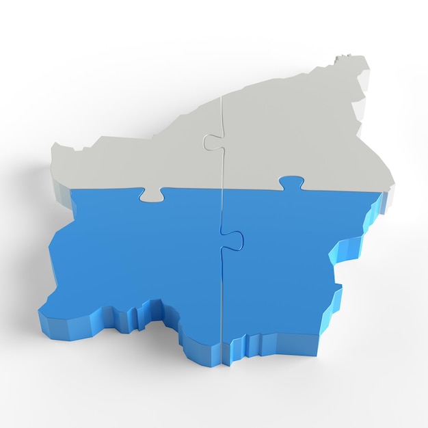 Bandera Colores Puzzle San Marino Mapa Diseño 3d Rendering