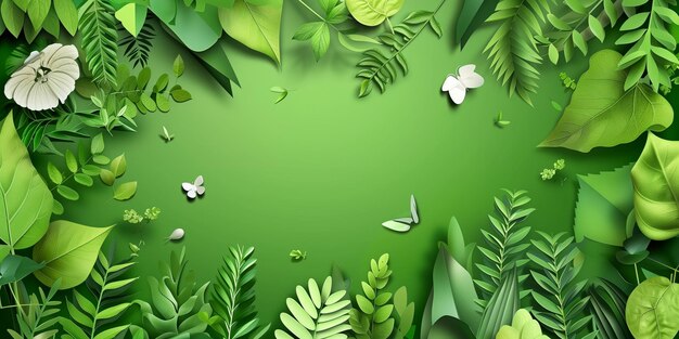 Foto bandera con el concepto de medio ambiente verde ecología reciclaje naturaleza planta sostenible renovable