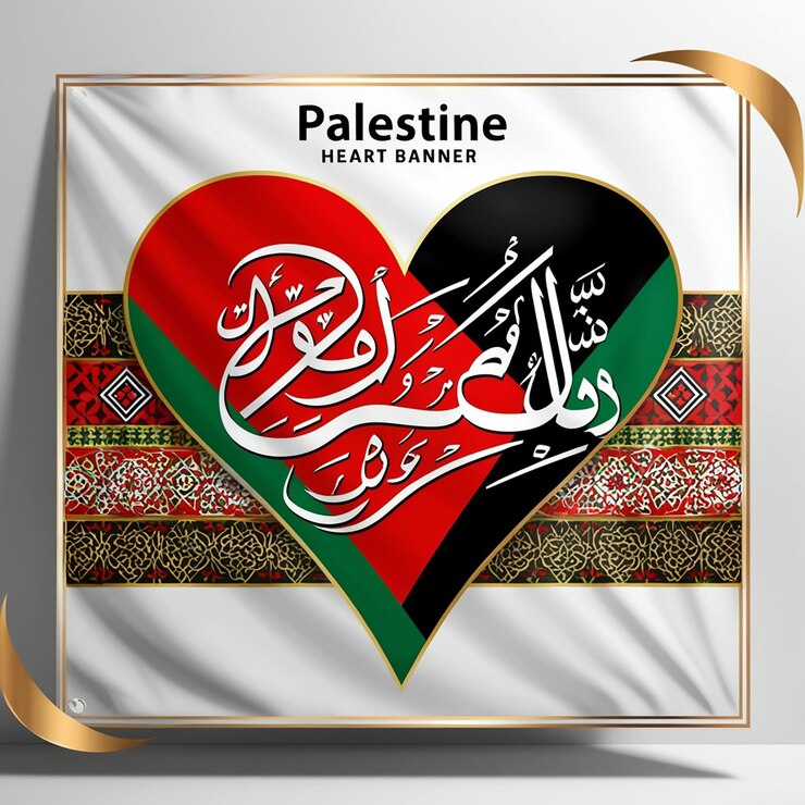 Bandera del corazón de Palestina