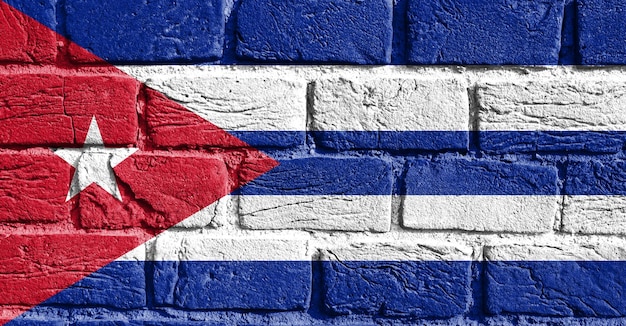 Bandera de Cuba en la pared