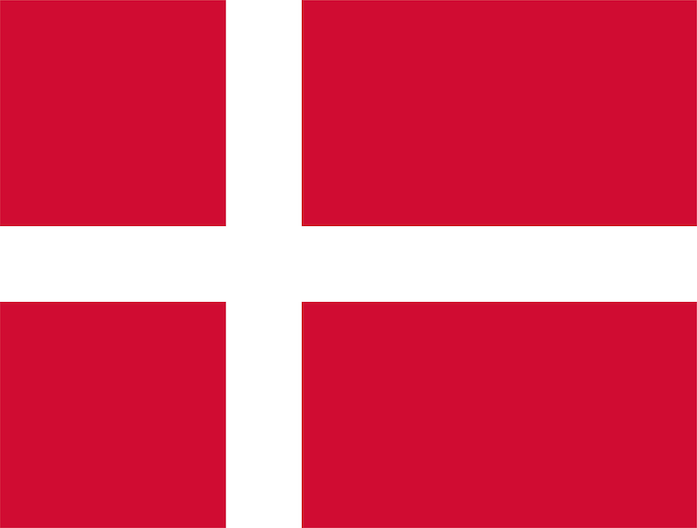 Bandera danesa de Dinamarca