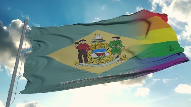 Bandera de Delaware y LGBT