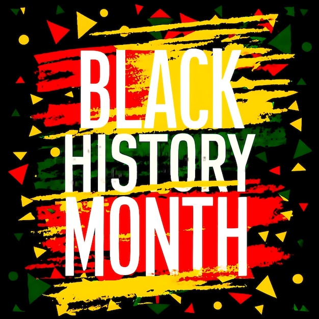 Foto una bandera distintiva para el mes de la historia negra