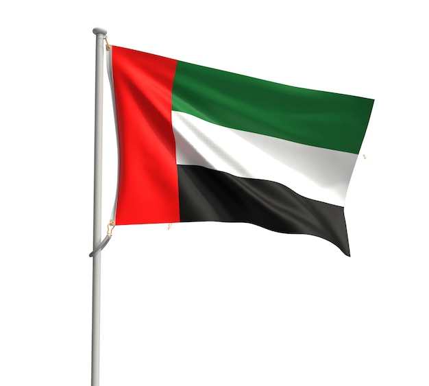 Bandera de los EAU emirato árabe unido todas las banderas de oriente medio país del golfo pérsico nacional dubai libertad i