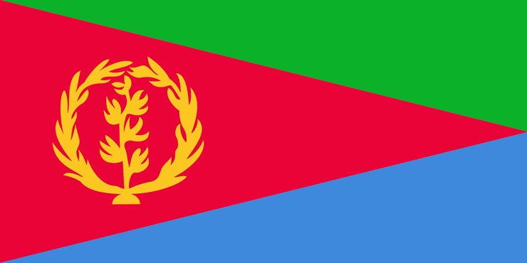 Foto bandera, de, eritrea