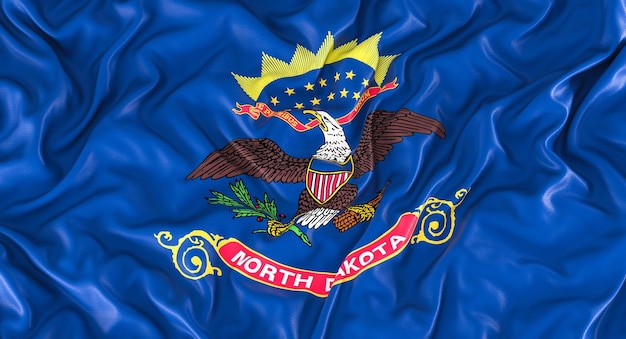 Bandera del estado estadounidense de dakota del norte