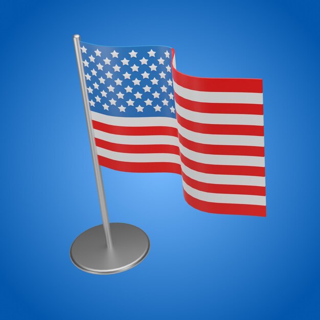 Bandera de Estados Unidos 3D