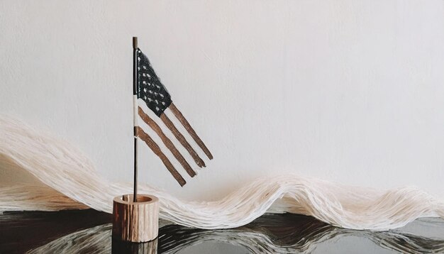 Foto bandera de los estados unidos concepto de feliz día de los veteranos fondo de la bandera estadounidense