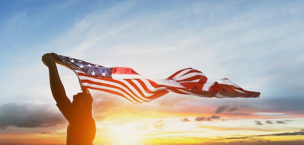 Bandera de Estados Unidos. Para el Día de los Caídos en EE. UU., El Día de los Veteranos, el Día del Trabajo o la celebración del 4 de julio.