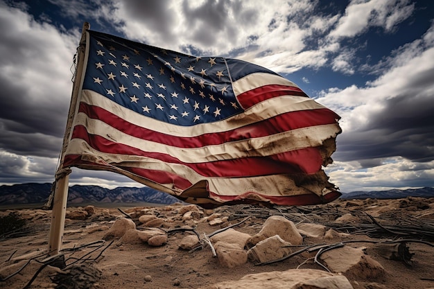 Bandera estadounidense para el Día de los Caídos