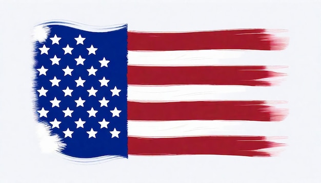 una bandera con estrellas y rayas se muestra en la esquina inferior izquierda