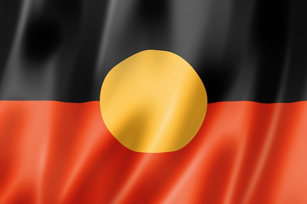 Bandera étnica aborigen australiana