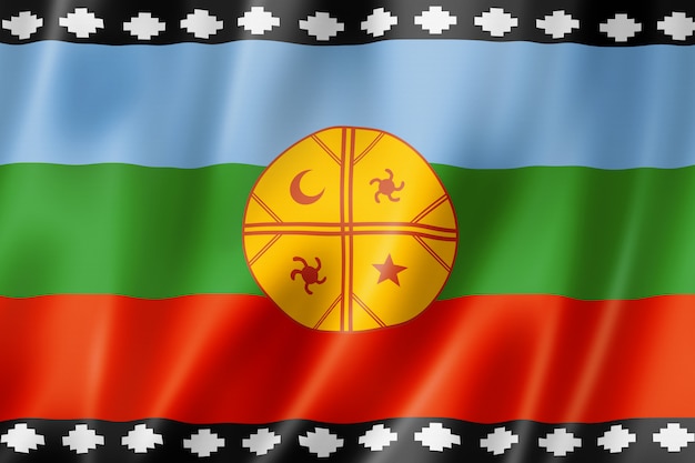 Bandera étnica mapuche, América del sur