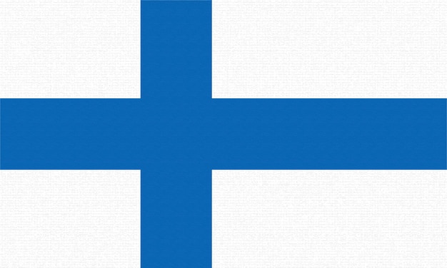 Foto bandera de finlandia con un efecto ondulado debido al viento