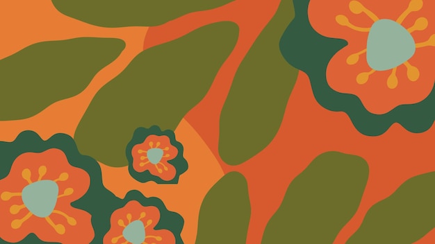 La bandera de las flores de otoño